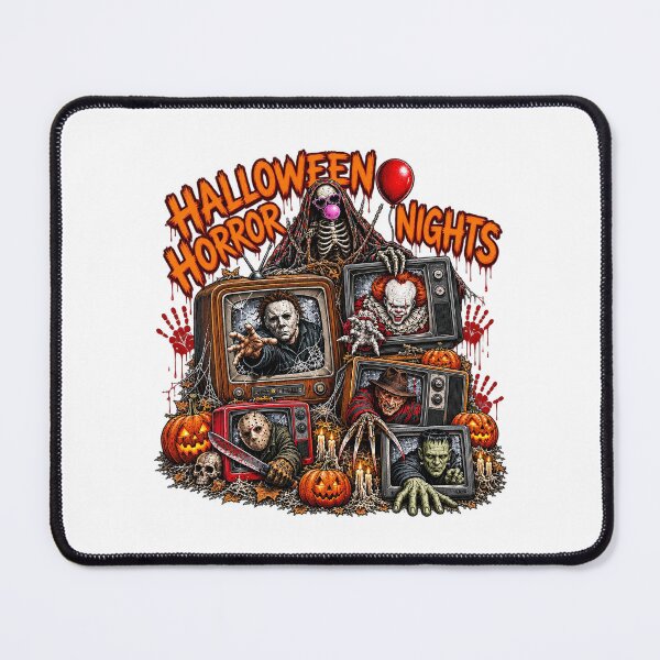 Item preview, Halloween Horror Nights Icons Emerging From Vintage TVs Graphic designed and sold by dartoffofo⭐⭐⭐⭐⭐.