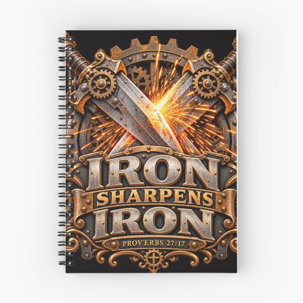 Item preview, Iron Sharpens Iron, Proverbs 27:17 Christian Steampunk Style designed and sold by TheBibleStop.