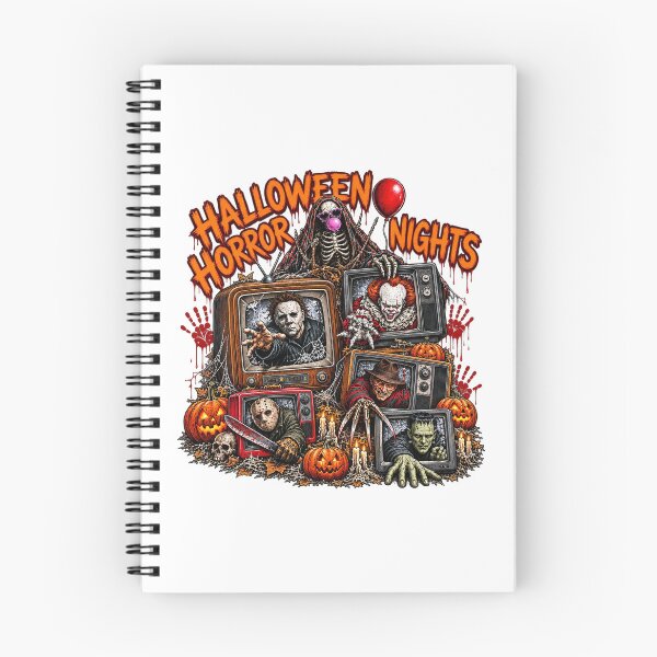 Item preview, Halloween Horror Nights Icons Emerging From Vintage TVs Graphic designed and sold by dartoffofo⭐⭐⭐⭐⭐.