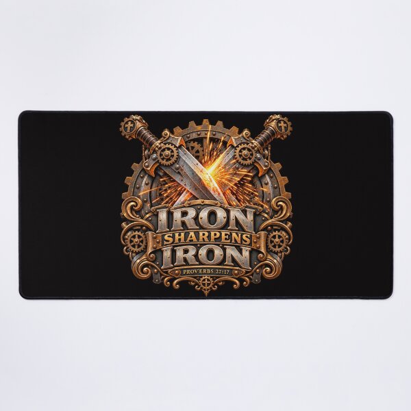 Item preview, Iron Sharpens Iron, Proverbs 27:17 Christian Steampunk Style designed and sold by TheBibleStop.