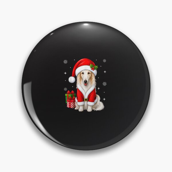 Item preview, Borzoi Dog Christmas Santa Cute Festive Xmas Gift designed and sold by kiralynstration.