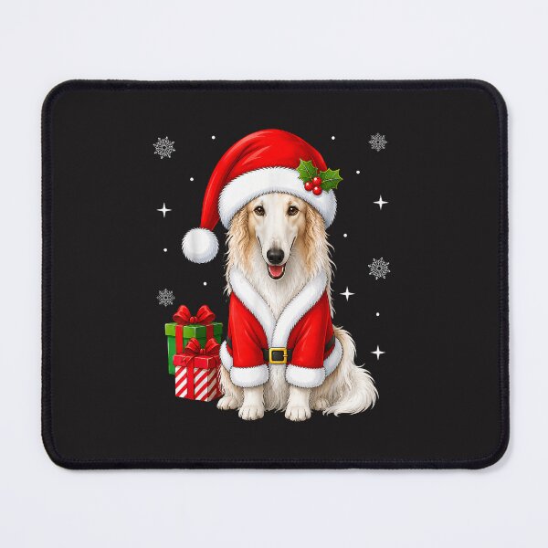 Item preview, Borzoi Dog Christmas Santa Cute Festive Xmas Gift designed and sold by kiralynstration.