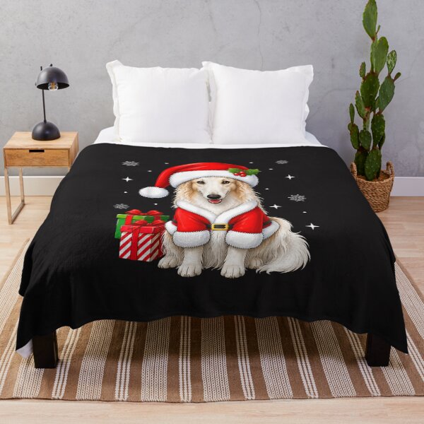 Item preview, Borzoi Dog Christmas Santa Cute Festive Xmas Gift designed and sold by kiralynstration.
