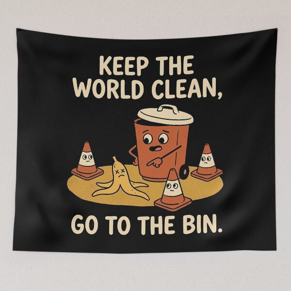 Item preview, Retro Keep the World Clean Go to the Bin designed and sold by OwenFuhrman.