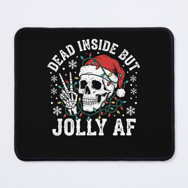 Item preview, Dead Inside But Jolly AF Christmas Skull Sarcastic Holiday Humor designed and sold by winterroseaa.