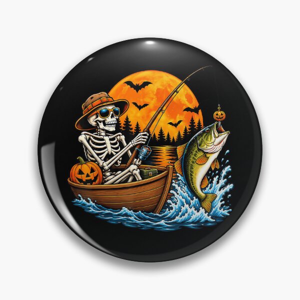 Item preview, Halloween Skeleton Fishing Largemouth Bass designed and sold by VioletNance.