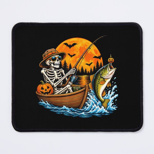Item preview, Halloween Skeleton Fishing Largemouth Bass designed and sold by VioletNance.