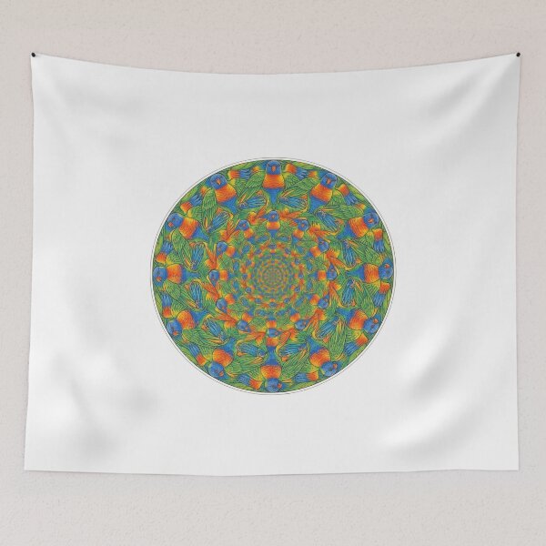 Item preview, Rainbow Lorikeet Tessellation 2 designed and sold by Melanie's Midnight Marvels.