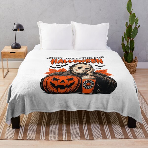 Item preview, Jason-Voorhees Chillin With Pumpkin Spice Latte Halloween Graphic designed and sold by dartoffofo⭐⭐⭐⭐⭐.