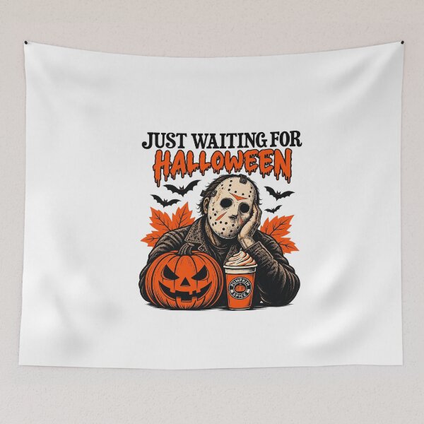 Item preview, Jason-Voorhees Chillin With Pumpkin Spice Latte Halloween Graphic designed and sold by dartoffofo⭐⭐⭐⭐⭐.