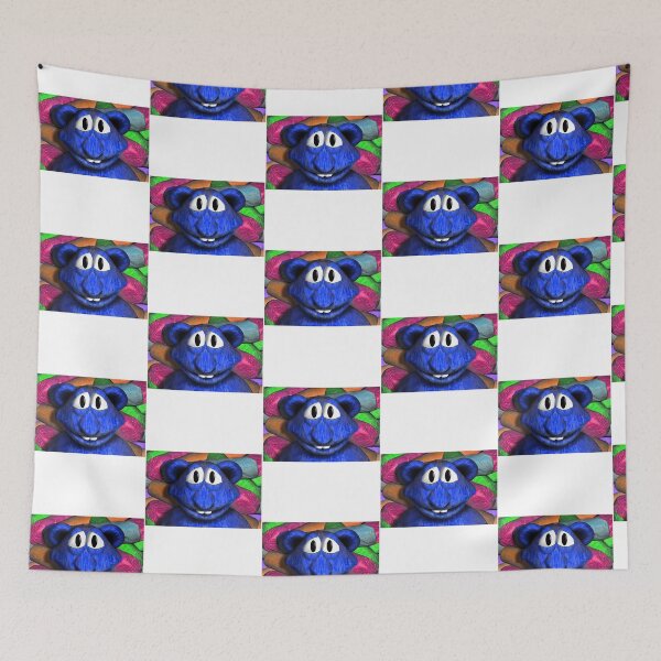 Item preview, Blue Chalk Monster With Bear Ears designed and sold by pedersonceles27.