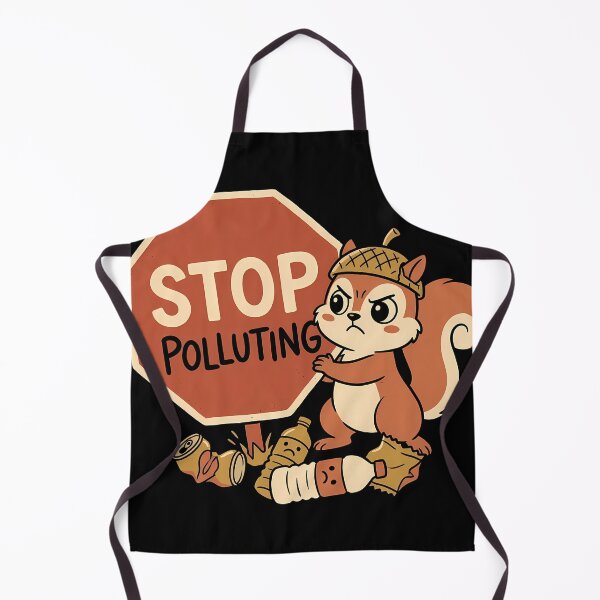 Item preview, Stop Polluting Cute Angry Squirrel Cartoon designed and sold by OwenFuhrman.