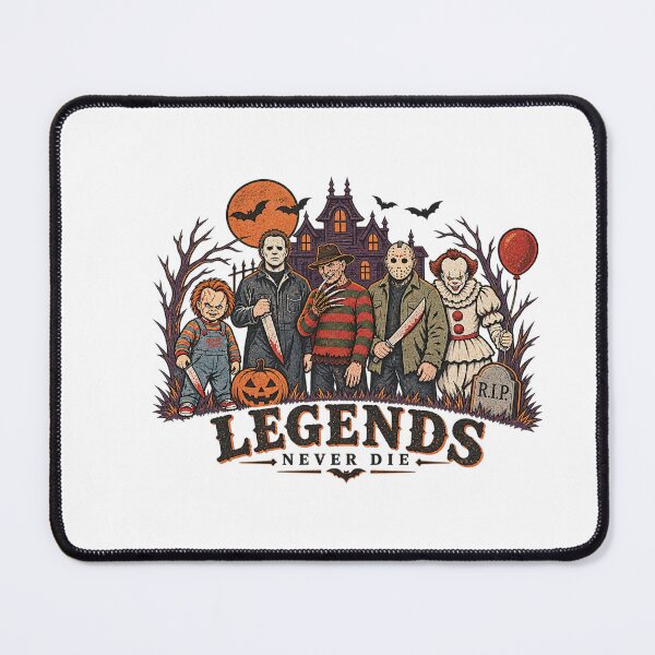 Item preview, Horror Movie Legends Never Die Michael Myers Freddy Jason Chucky Pennywise Vintage designed and sold by dartoffofo⭐⭐⭐⭐⭐.