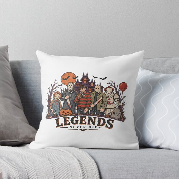 Item preview, Horror Movie Legends Never Die Michael Myers Freddy Jason Chucky Pennywise Vintage designed and sold by dartoffofo⭐⭐⭐⭐⭐.