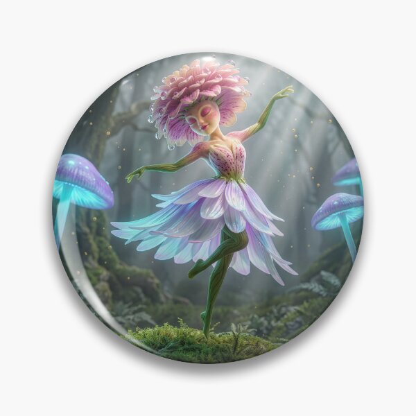 Item preview, Zinnia Flower Nymph Dances in an Enchanted Wood designed and sold by Tridentulus.