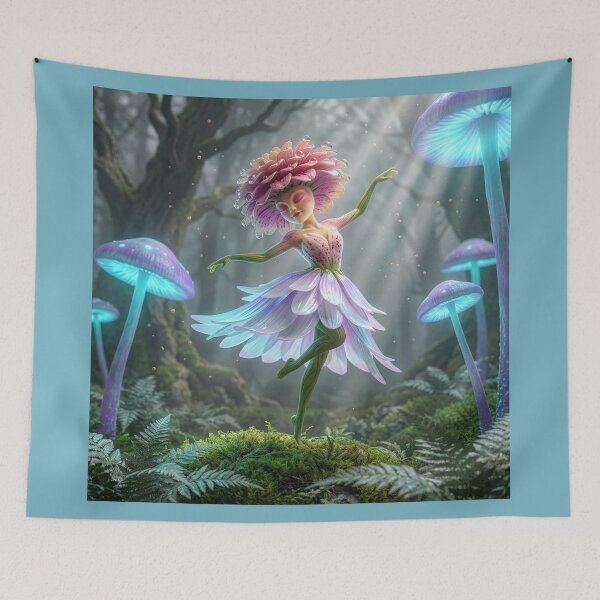 Item preview, Zinnia Flower Nymph Dances in an Enchanted Wood designed and sold by Tridentulus.