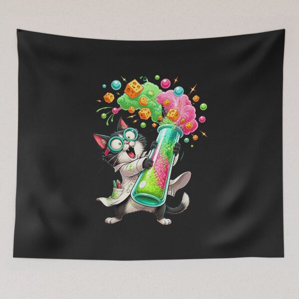 Item preview, Mad Scientist Cat Chemistry Explosive Experiment Science Teacher designed and sold by abig-eiyana.