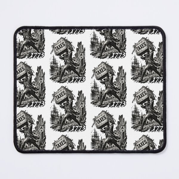 Item preview, Boston Tea Party 1773 Throw Taxes Street Art Stencil Design designed and sold by KippyMcCall.