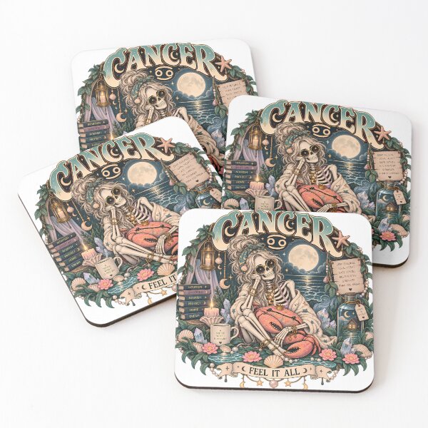 Item preview, Cancer Zodiac Skeleton – Feel It All Celestial Astrology Art designed and sold by NinthLantern.