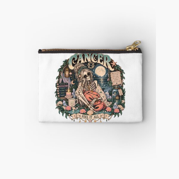 Item preview, Cancer Zodiac Skeleton – Feel It All Celestial Astrology Art designed and sold by NinthLantern.