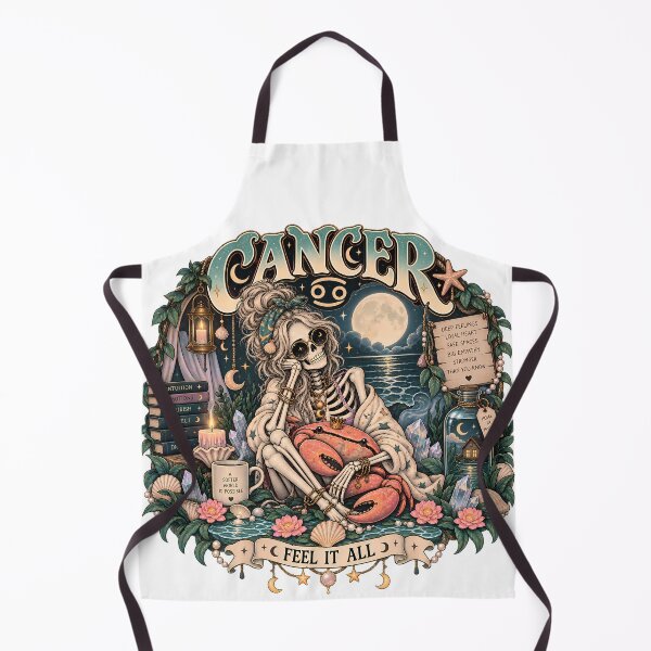 Item preview, Cancer Zodiac Skeleton – Feel It All Celestial Astrology Art designed and sold by NinthLantern.