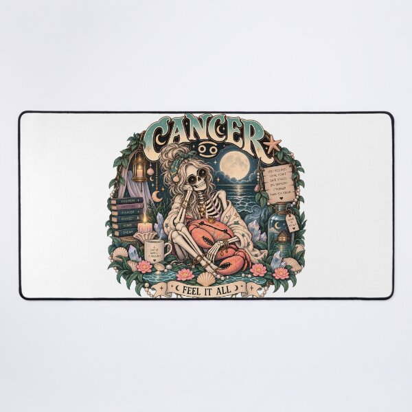 Item preview, Cancer Zodiac Skeleton – Feel It All Celestial Astrology Art designed and sold by NinthLantern.