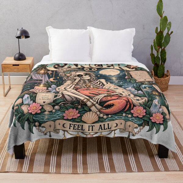Item preview, Cancer Zodiac Skeleton – Feel It All Celestial Astrology Art designed and sold by NinthLantern.