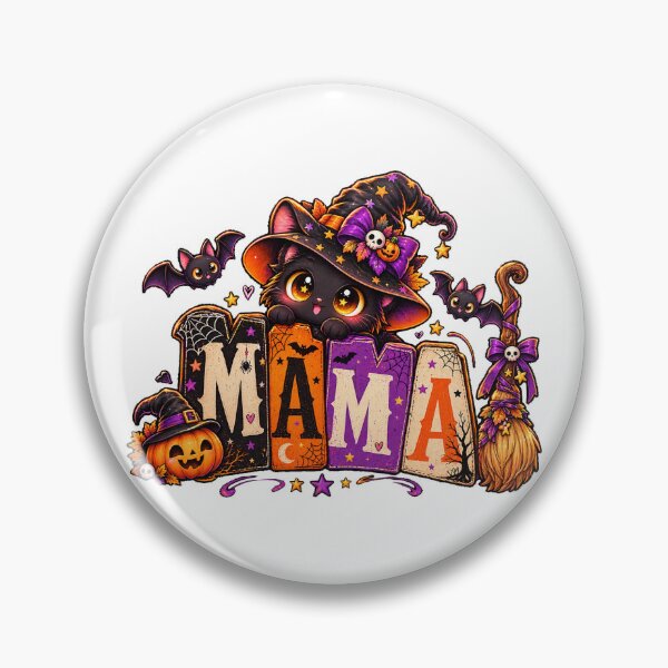 Item preview, Cute Black Cat Mama Halloween Witch  designed and sold by QuiteOrbit.