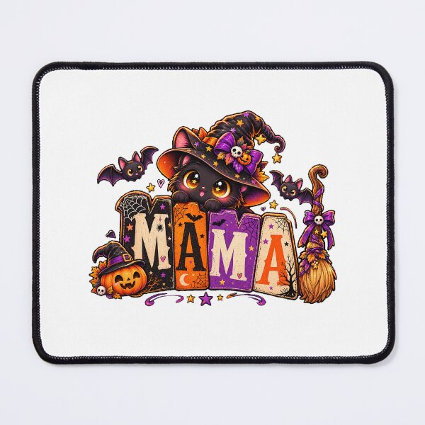 Item preview, Cute Black Cat Mama Halloween Witch designed and sold by QuiteOrbit.