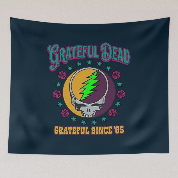 Item preview, Grateful Since 65 Lightning Skull designed and sold by DasDirkDesign.