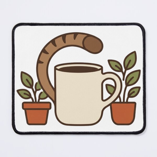 Item preview, Coffee Cats & Green Leaves – Minimal Lifestyle Graphic designed and sold by meghnad.