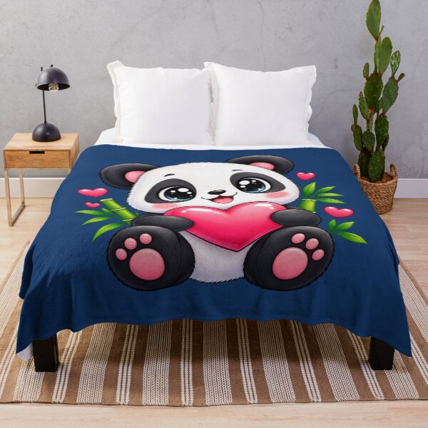 Item preview, Cute Panda Holding Pink Heart designed and sold by ShivCraftStudio.