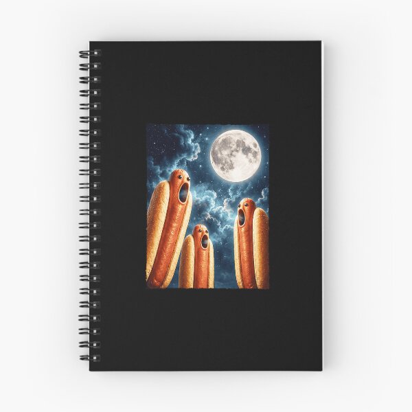 Item preview, Funny Hot Dogs Howling at Full Moon Space designed and sold by nryum.