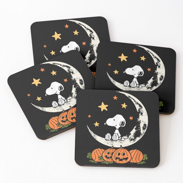Item preview, Snoopy Halloween Crescent Moon Pumpkins designed and sold by WanderingValley.