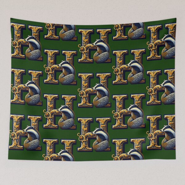 Item preview, Badger and the letter H - Fantasy designed and sold by Pinkydesigned.