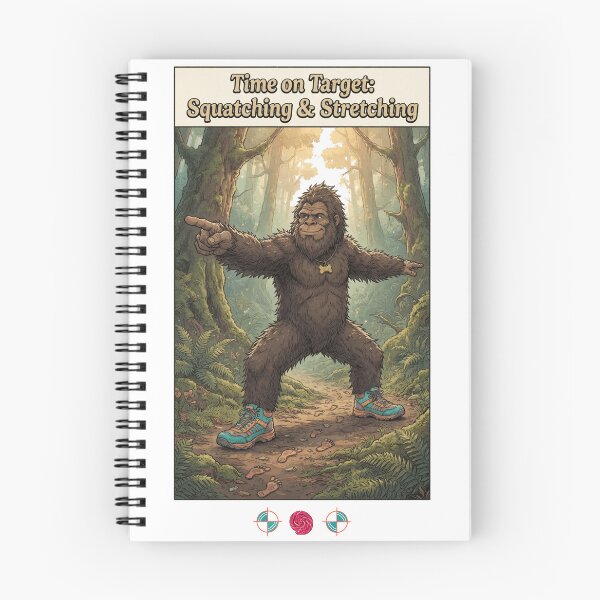 Item preview, Time on Target: Squatching & Stretching Funny Bigfoot Yoga Design designed and sold by Whimsy Trail Co.