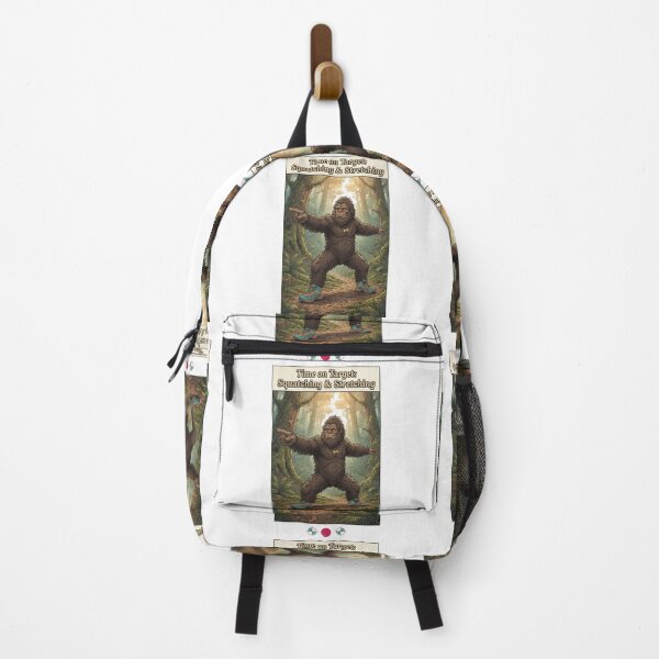 Item preview, Time on Target: Squatching & Stretching Funny Bigfoot Yoga Design designed and sold by Whimsy Trail Co.