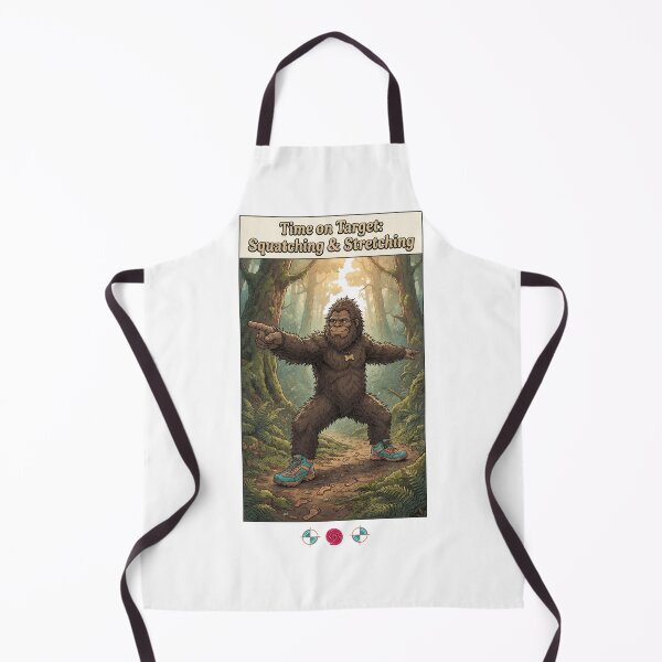 Item preview, Time on Target: Squatching & Stretching Funny Bigfoot Yoga Design designed and sold by Whimsy Trail Co.