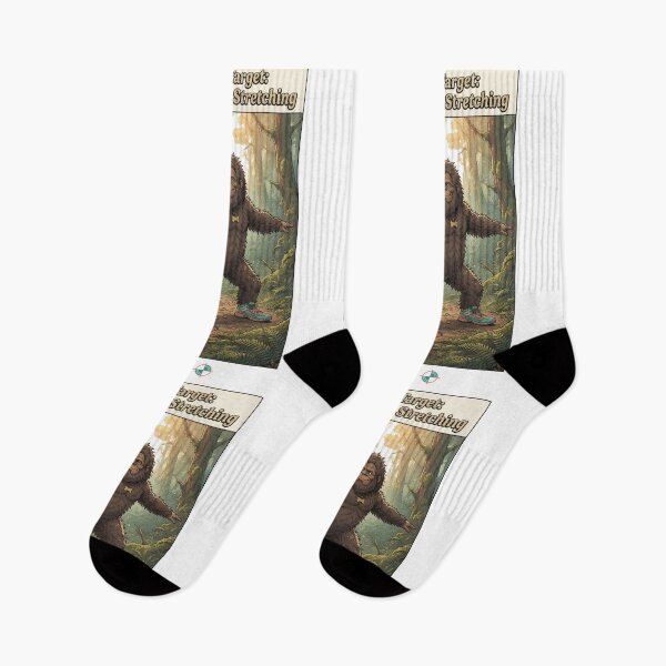 Item preview, Time on Target: Squatching & Stretching Funny Bigfoot Yoga Design designed and sold by Whimsy Trail Co.