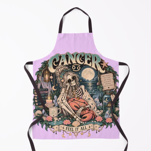 Item preview, Cancer Zodiac Skeleton in Color – Feel It All Celestial Astrology Art designed and sold by NinthLantern.