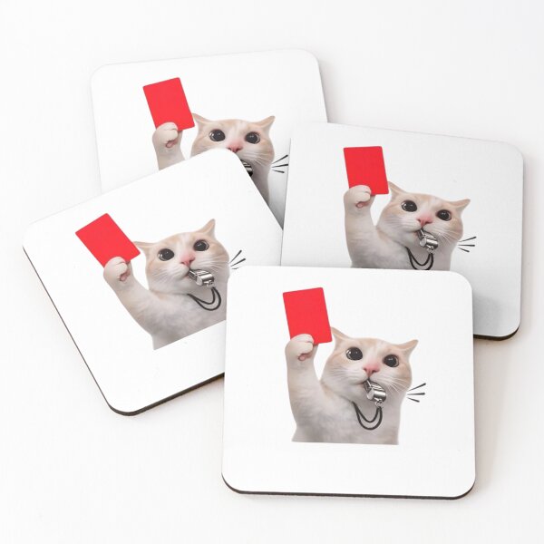 Item preview, Funny Cat Referee Red Card Sports Humor designed and sold by TeeStyle.mr.