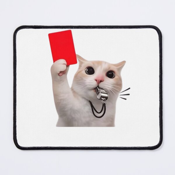 Item preview, Funny Cat Referee Red Card Sports Humor designed and sold by TeeStyle.mr.