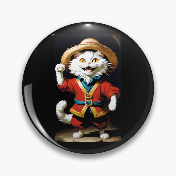 Item preview, Cute Cat Wearing Luffy Outfit. designed and sold by maudegd.
