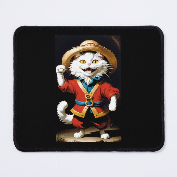 Item preview, Cute Cat Wearing Luffy Outfit. designed and sold by maudegd.