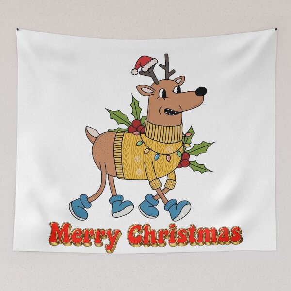 Item preview, Groovy Merry Christmas Reindeer - Retro Kawaii Christmas Sweater Deer designed and sold by HoMya.