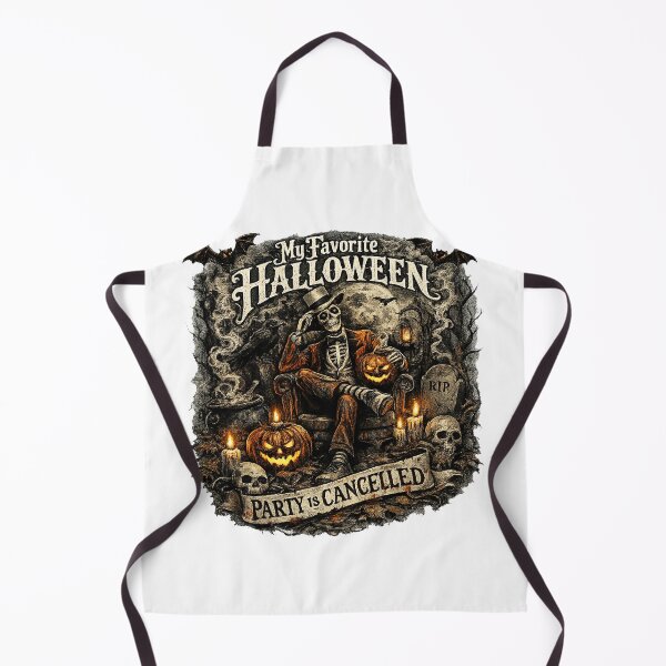 Item preview, My Favorite Party is Cancelled Halloween Skeleton Spooky designed and sold by QuiteOrbit.