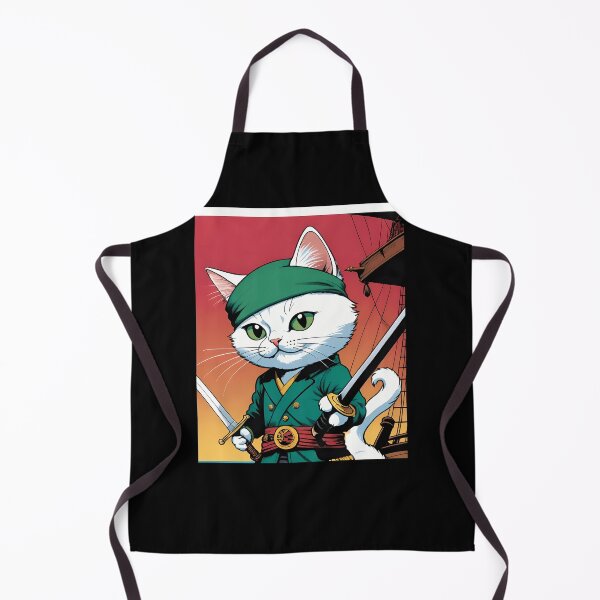 Item preview, Cute Cat Wearing Roronoa Zoro Outfit designed and sold by aldapek.