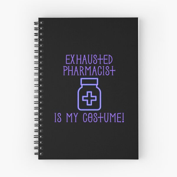 Item preview, Exhausted Pharmacist (Purple on Black) designed and sold by PawsitiveMum3.