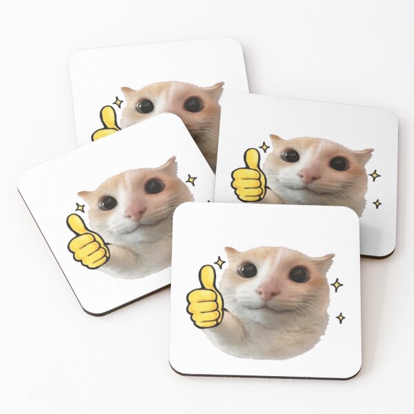 Item preview, Funny Cat Thumbs Up Cute Meme Cat designed and sold by TeeStyle.mr.