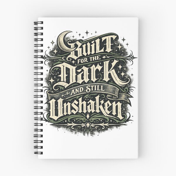 Item preview, Built for the Dark and Still Unshaken Gothic Quote Vintage Typography Art designed and sold by inkoutninja.